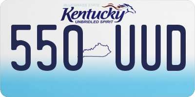 KY license plate 550UUD