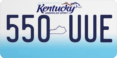 KY license plate 550UUE