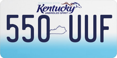 KY license plate 550UUF