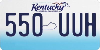 KY license plate 550UUH