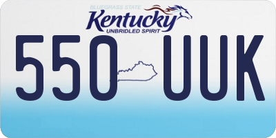 KY license plate 550UUK