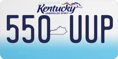 KY license plate 550UUP