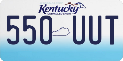 KY license plate 550UUT