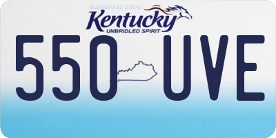 KY license plate 550UVE