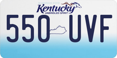 KY license plate 550UVF