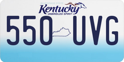 KY license plate 550UVG