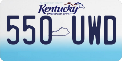 KY license plate 550UWD