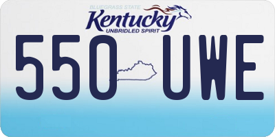 KY license plate 550UWE
