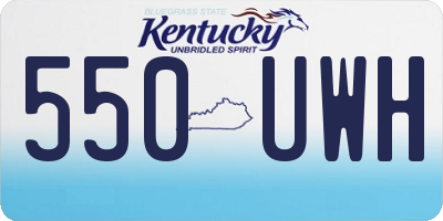 KY license plate 550UWH