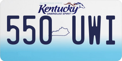 KY license plate 550UWI