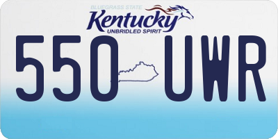 KY license plate 550UWR
