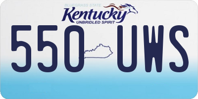KY license plate 550UWS