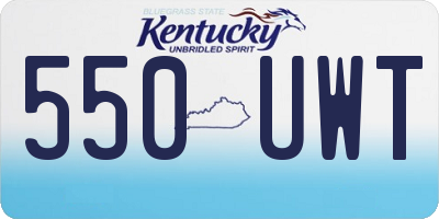 KY license plate 550UWT