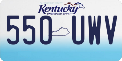 KY license plate 550UWV