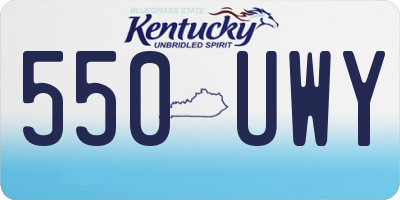 KY license plate 550UWY
