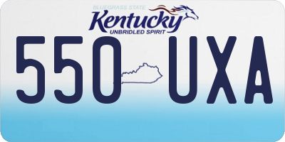 KY license plate 550UXA
