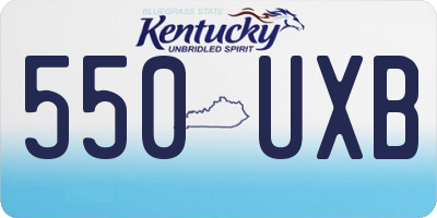 KY license plate 550UXB