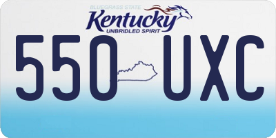 KY license plate 550UXC