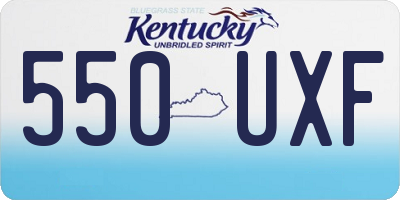 KY license plate 550UXF