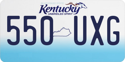 KY license plate 550UXG