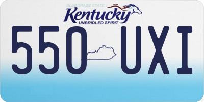 KY license plate 550UXI