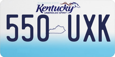 KY license plate 550UXK