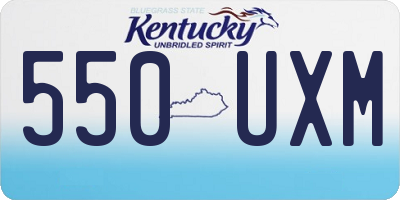 KY license plate 550UXM