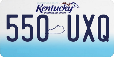 KY license plate 550UXQ