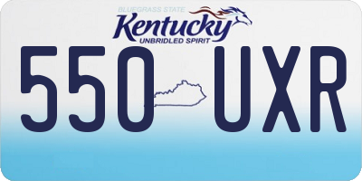 KY license plate 550UXR