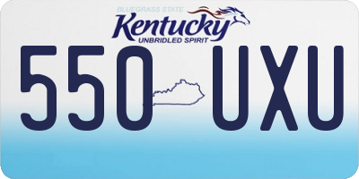 KY license plate 550UXU