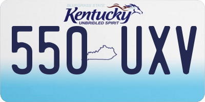 KY license plate 550UXV