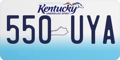 KY license plate 550UYA