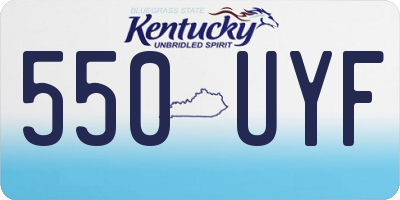 KY license plate 550UYF
