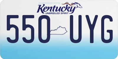 KY license plate 550UYG