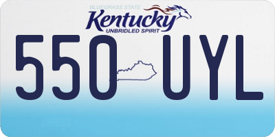 KY license plate 550UYL
