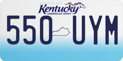 KY license plate 550UYM