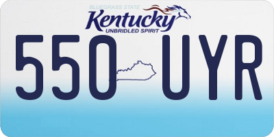 KY license plate 550UYR