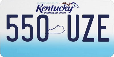 KY license plate 550UZE