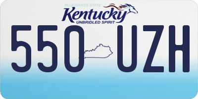 KY license plate 550UZH