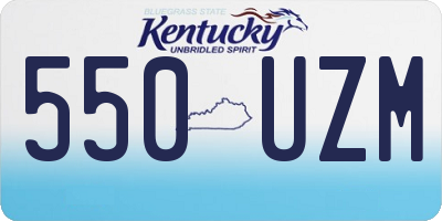 KY license plate 550UZM