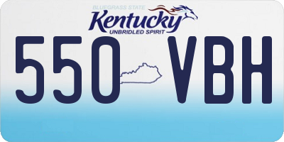 KY license plate 550VBH