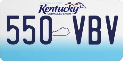 KY license plate 550VBV