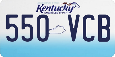 KY license plate 550VCB