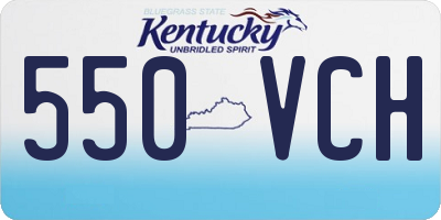 KY license plate 550VCH