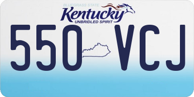 KY license plate 550VCJ