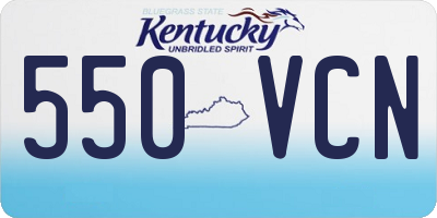 KY license plate 550VCN