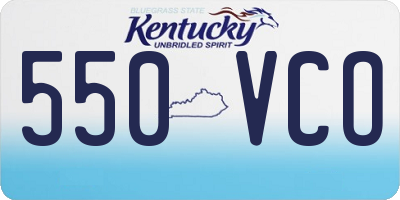 KY license plate 550VCO