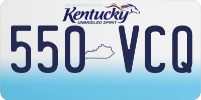 KY license plate 550VCQ