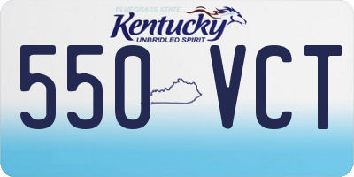 KY license plate 550VCT