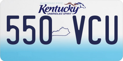 KY license plate 550VCU